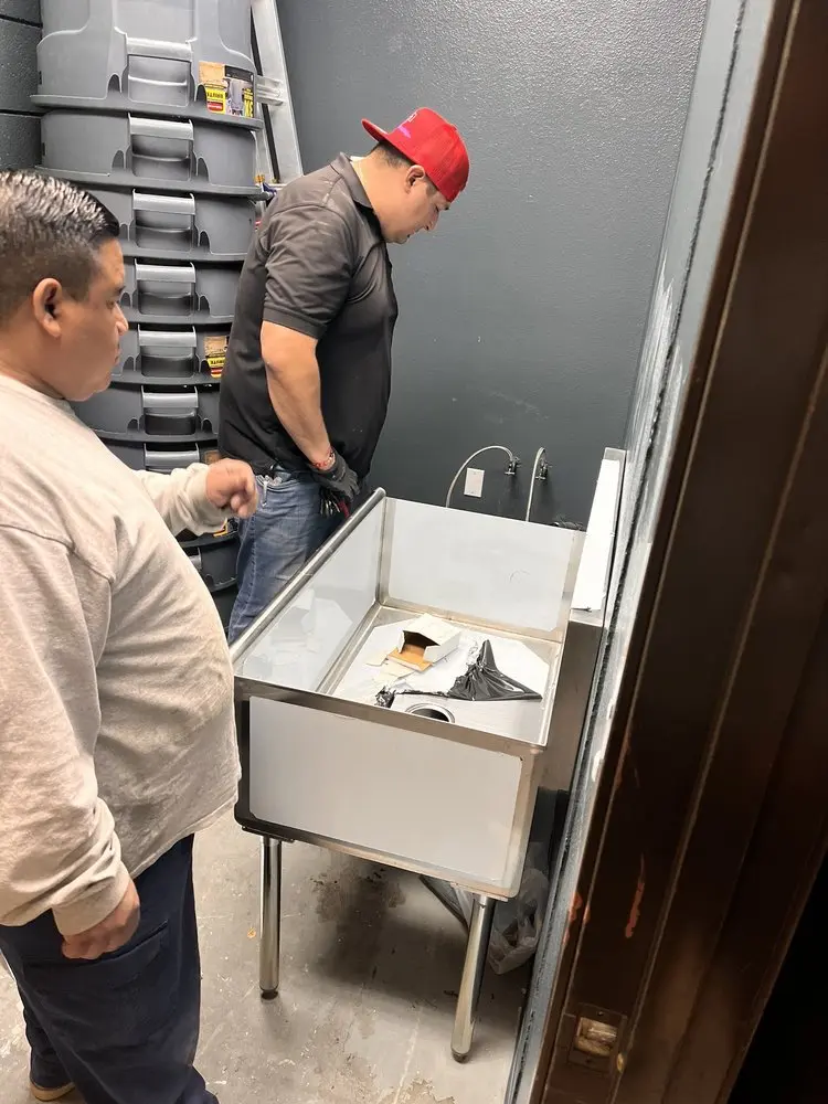 Commercial plumbing and sink installation in Columbia City